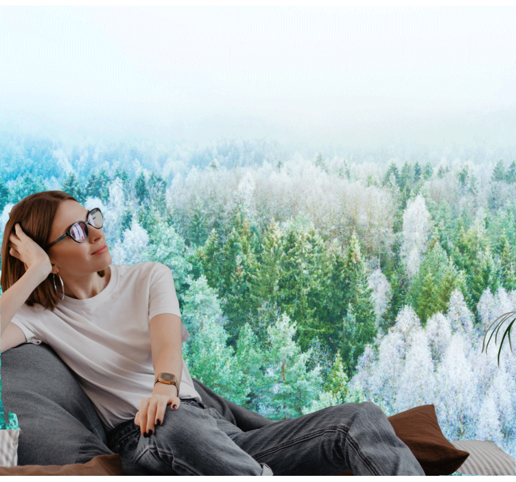 Mural de parede natureza vista da paisagem da floresta - TenStickers