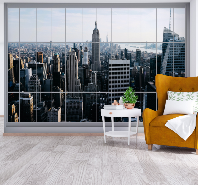 Mural de parede nova york perspectiva empire state - TenStickers