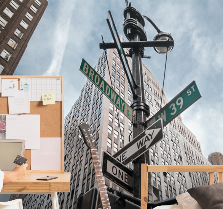 Mural de parede nova york placas da broadway - TenStickers