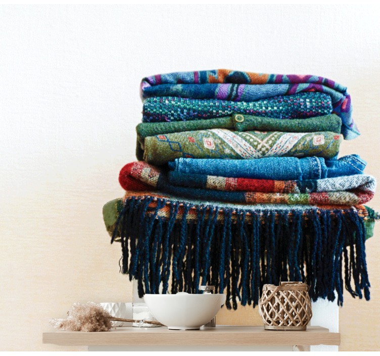 Mural de parede padrões e texturas em tecidos texturizados - TenStickers