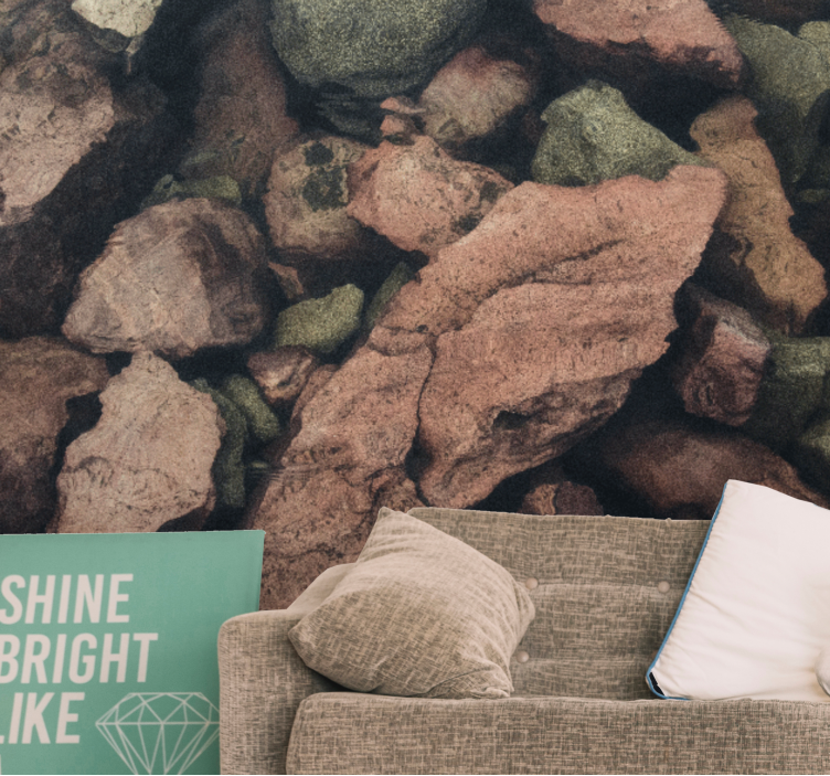 Mural de parede pedra padrão textura rochosa - TenStickers