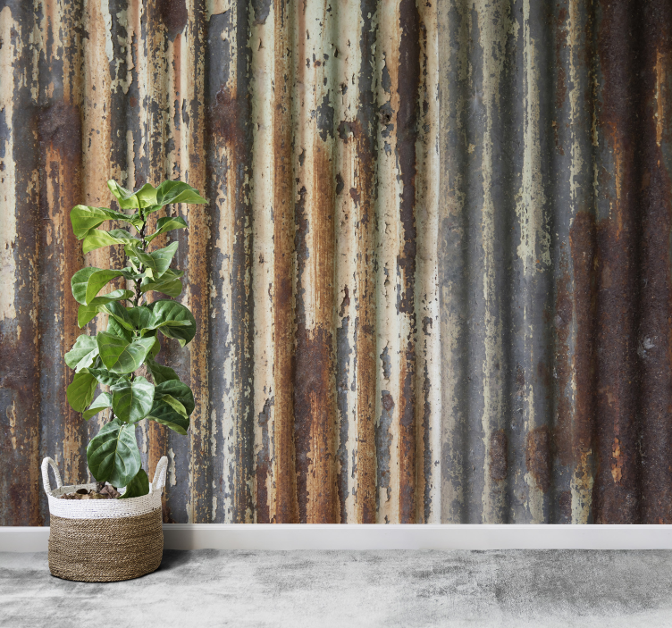 Fotomural decorativo moderno de folhas de metal - TenStickers