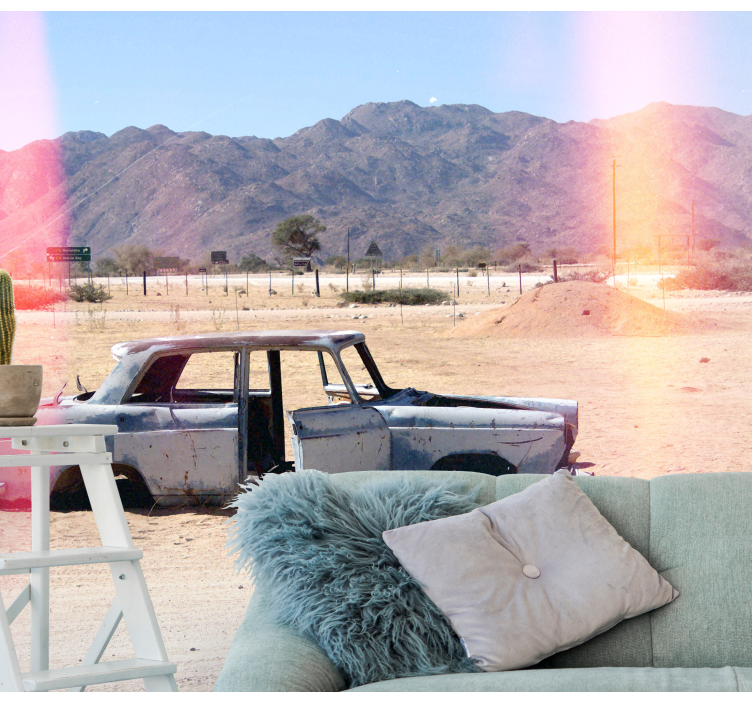 Mural de parede veículos carro clássico abandonado - TenStickers