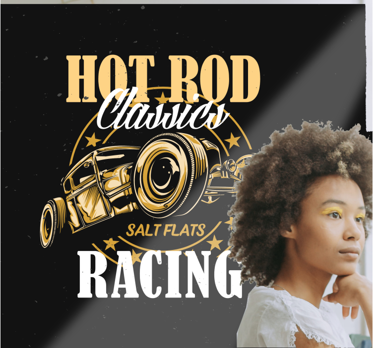 Mural de parede veículos corrida de carros clássicos - TenStickers