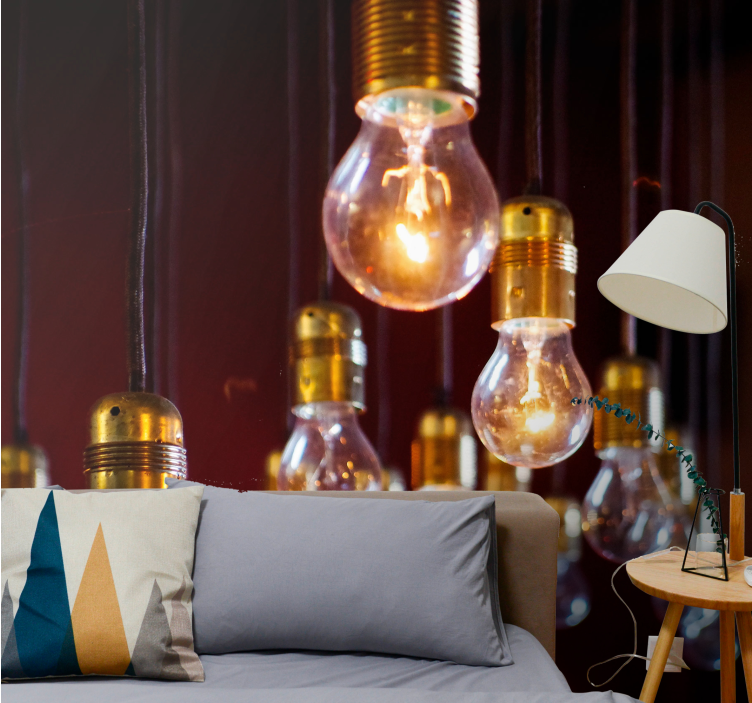 Mural de parede veículos luminária com lâmpadas edison - TenStickers