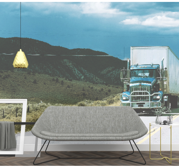 Mural de parede veículos motores na rodovia - TenStickers