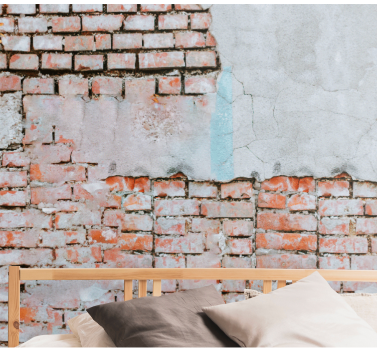 Mural de tijolos com textura de tijolo aparente - TenStickers