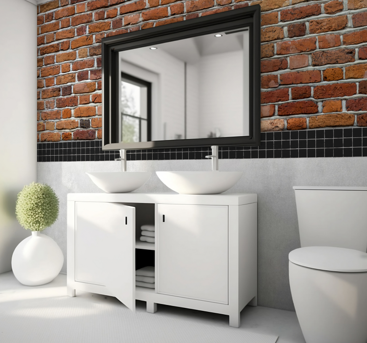 Fotomural de tijolos tijolos com azulejos - TenStickers