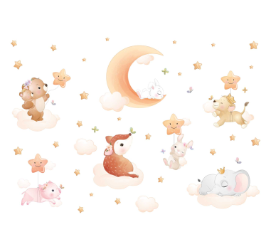 Mural de parede bebés bons sonhos - TenStickers
