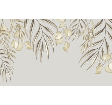 Fotomurais para casa de banho palmeira bege suave - TenStickers