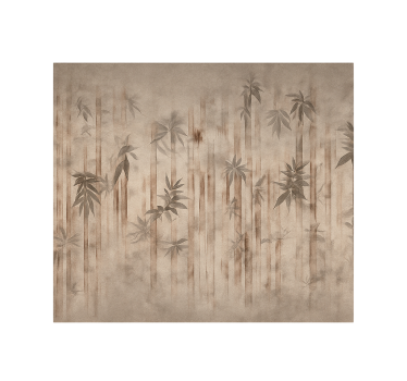 Mural de parede para a sala floresta de bambu vintage - TenStickers