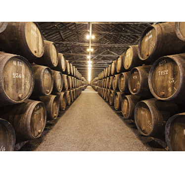 Mural de parede decorativo 3d Pipas de vinho - TenStickers