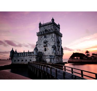 Mural de Parede Cidades e Países Torre de Belém ao Amanhecer - TenStickers
