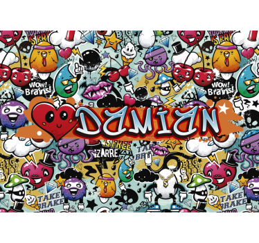 Mural de parede decorativo arte urbana Emoticons  - TenStickers