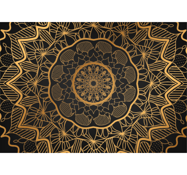 Fotomurais decorativos para casa de banho Mandala dourada - TenStickers