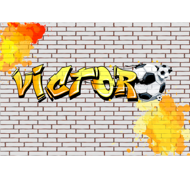 Fotomurais de Parede Graffiti de futebol - TenStickers