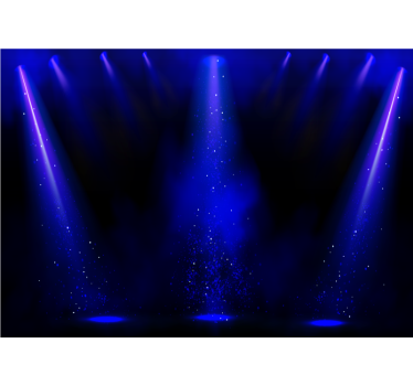 Mural de parede abstrato com efeito de partículas de luz - TenStickers