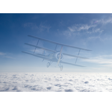 Mural de parede veículos voo de avião vintage - TenStickers