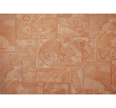 Mural de parede mapa mundial mapas mundiais vintage - TenStickers