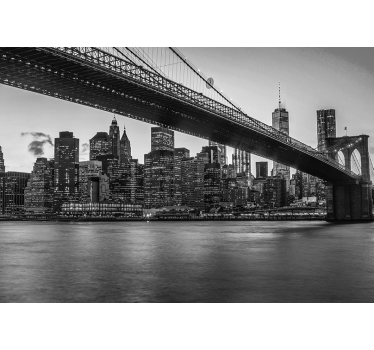 Mural de parede nova york paisagem urbana ponte brooklyn - TenStickers
