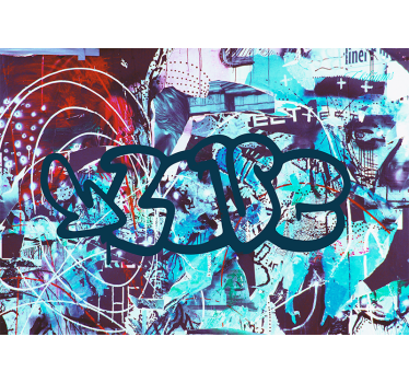 Mural de parede de arte urbana arte de rua colorida - TenStickers