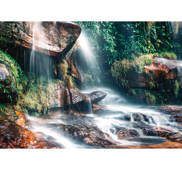Mural de parede natureza paisagem serena de cachoeira - TenStickers