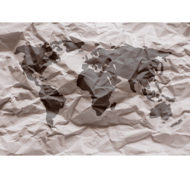 Mural de parede mapa mundial contorno geográfico do mundo - TenStickers