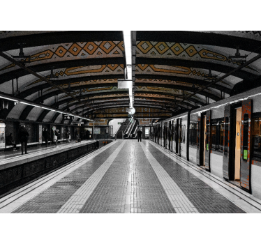 Fotomurais cidades e países arquitetura da estação de metrô - TenStickers