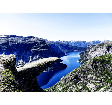 Fotomurais de paisagens vista majestosa do fiorde - TenStickers