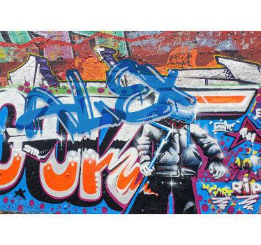 Mural de parede de arte urbana estilo de rua urbano - TenStickers