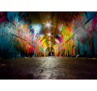 Túnel de grafite pintando murais - TenStickers