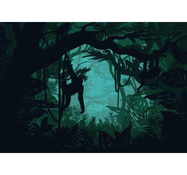 Fotomural selva cenário de floresta exuberante - TenStickers