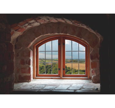 Fotomurais 3D Janela com vista para o céu - TenStickers