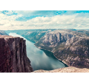 Fotomurais de paisagens perspectiva do grande fjord - TenStickers