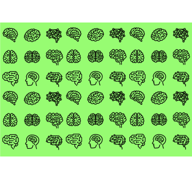Mural de parede arte design de padrões cerebrais - TenStickers