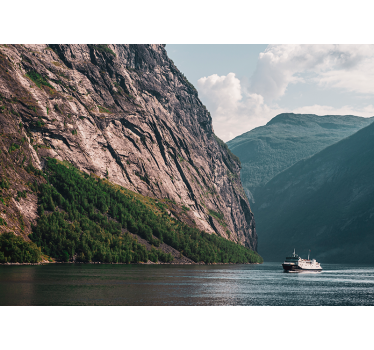 Fotomurais de paisagens cena majestosa de fiorde - TenStickers
