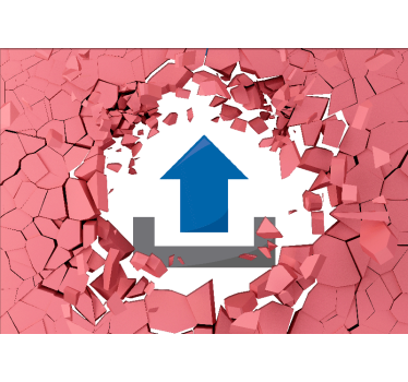Murais de parede 3d rompendo barreiras - TenStickers