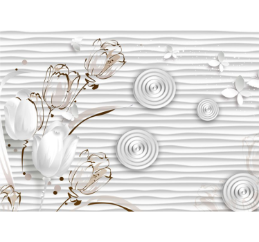 Fotomurais flores tulipas brancas elegantes - TenStickers