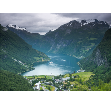 Fotomurais de paisagens com vistas deslumbrantes de fiordes - TenStickers