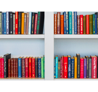 Livros coloridos em estantes de parede para escritório - TenStickers