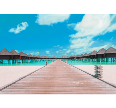 Fotomurais de paisagens caminho do cais tropical - TenStickers
