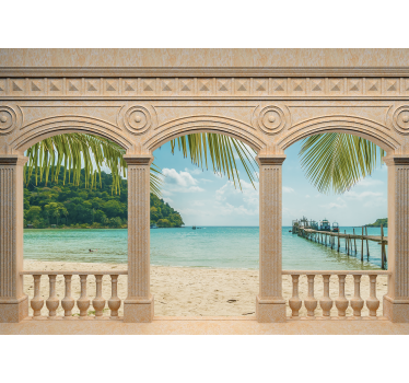 Fotomurais de paisagens perspectiva de costa exótica - TenStickers