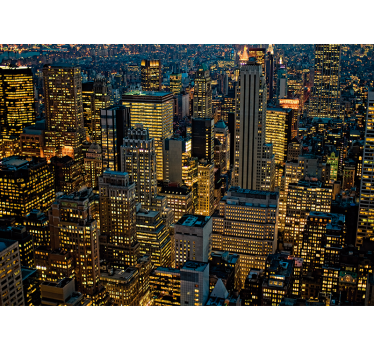 Mural de parede nova york paisagem noturna - TenStickers