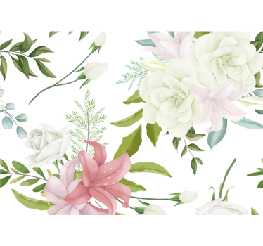 Fotomurais plantas e flores Jardim realista minimalista - TenStickers