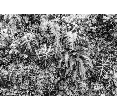 Mural de parede natureza camadas de folhagem texturizada - TenStickers
