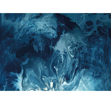 Mural de parede abstrato redemoinho oceânico - TenStickers