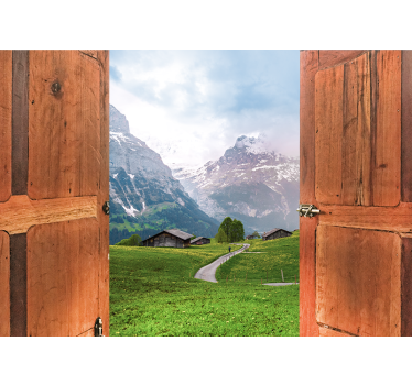 Fotomurais de paisagens abertura para montanhas - TenStickers