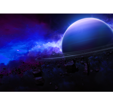 Mural de parede espaço vista planetária estrelada - TenStickers