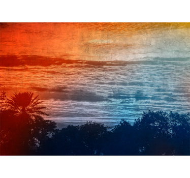 Fotomurais de paisagens crepúsculo sobre as ondas - TenStickers