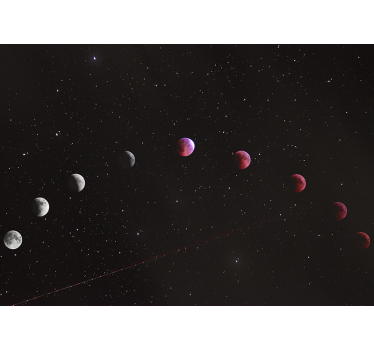 Mural de parede espaço fases da lua - TenStickers